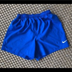 Blue nike dry fit shorts, size S